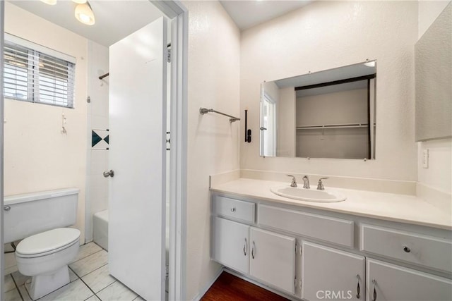 12277 Foster Rd, Norwalk, CA 90650 - bathroom featuring vanity, washtub / shower combination, and tile patterned floors