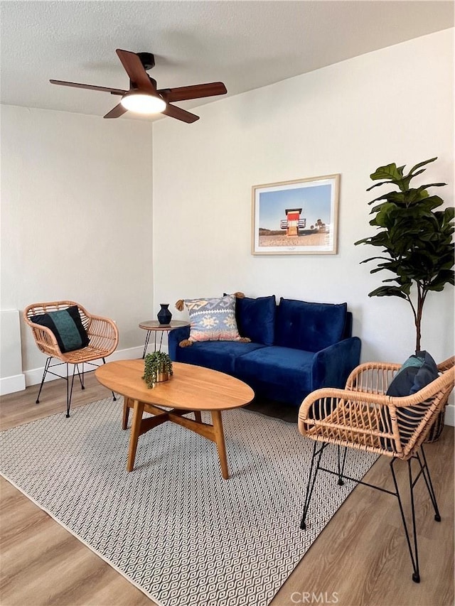 1610 266th St, Harbor City, CA 90710 - living room with wood finished floors and ceiling fan