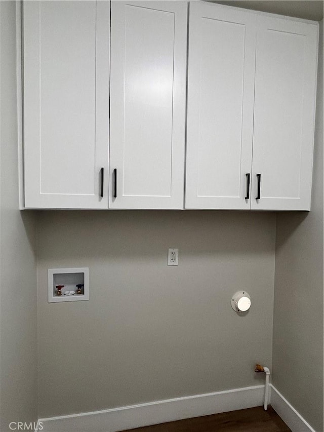 1610 266th St, Harbor City, CA 90710 - washroom with cabinet space, hookup for a washing machine, and dark wood finished floors