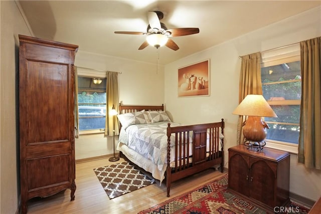 404 N Vinedo Ave, Pasadena, CA 91107 - bedroom featuring wood finished floors and ceiling fan