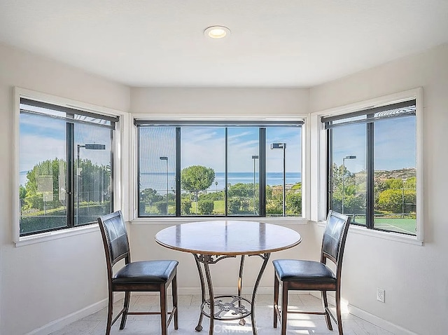 2209 W 25th St Unit 7, San Pedro, CA 90732 - dining room with a water view and recessed lighting