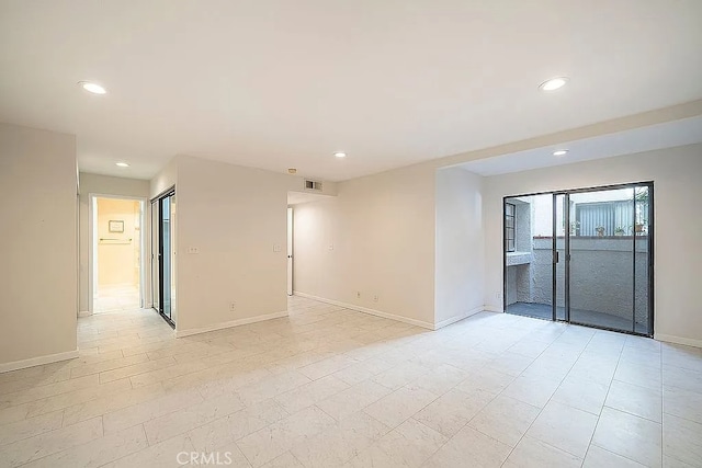 2209 W 25th St Unit 7, San Pedro, CA 90732 - empty room with recessed lighting and light tile patterned flooring