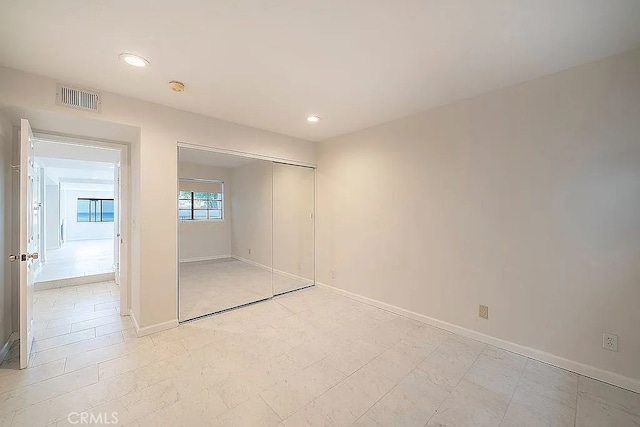 2209 W 25th St Unit 7, San Pedro, CA 90732 - unfurnished bedroom featuring recessed lighting and a closet