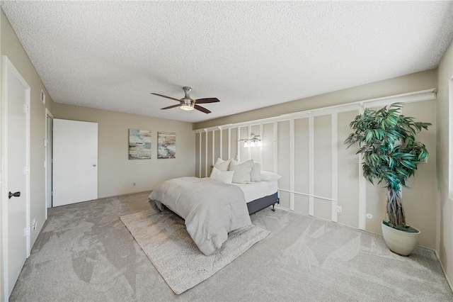514 Mohawk Dr, Placentia, CA 92870 - bedroom with carpet floors, ceiling fan, and a textured ceiling