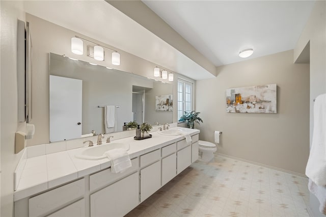 514 Mohawk Dr, Placentia, CA 92870 - bathroom featuring tile patterned floors and double vanity