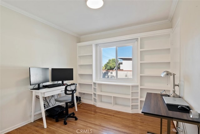 1414 W Jackman St, Lancaster, CA 93534 - office with wood finished floors and ornamental molding