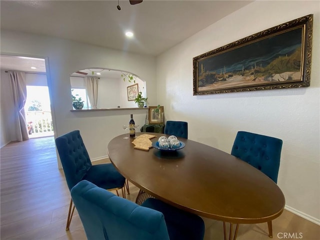 1640 Neil Armstrong St Unit 306, Montebello, CA 90640 - dining space with wood finished floors and recessed lighting