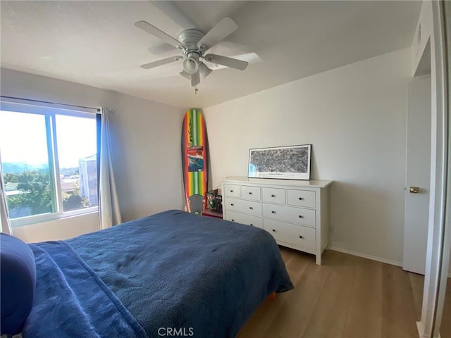 1640 Neil Armstrong St Unit 306, Montebello, CA 90640 - bedroom featuring light wood-style floors and a ceiling fan