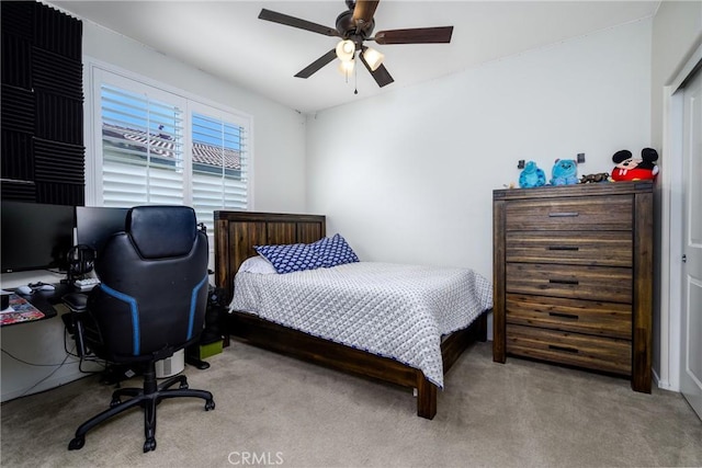 30159 Honor Ct, Menifee, CA 92584 - bedroom with carpet, a desk, and ceiling fan