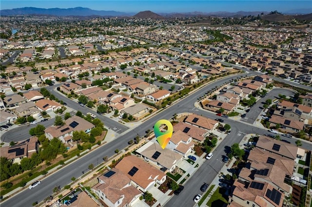 30159 Honor Ct, Menifee, CA 92584 - aerial view of property's location featuring a mountainous background and nearby suburban area