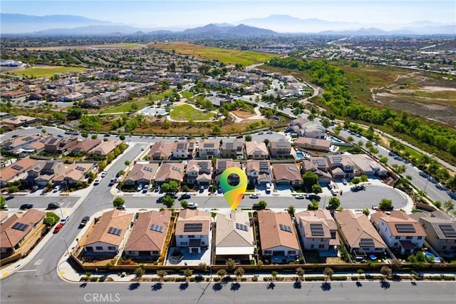 30159 Honor Ct, Menifee, CA 92584 - aerial overview of property's location featuring a mountain backdrop and nearby suburban area