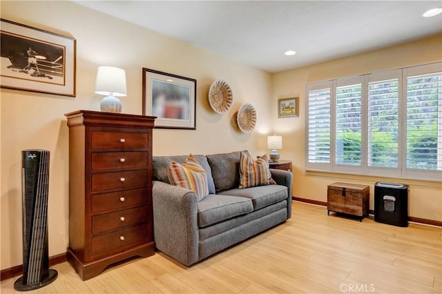 6272 Riviera Cir, Long Beach, CA 90815 - living room featuring light wood finished floors and recessed lighting