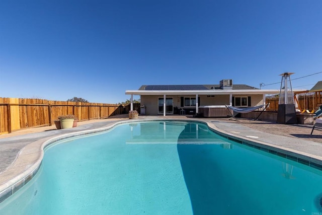 6636 Indian Cove Rd Unit 29, Palms, CA 92277 - view of pool with a patio area and a fenced backyard