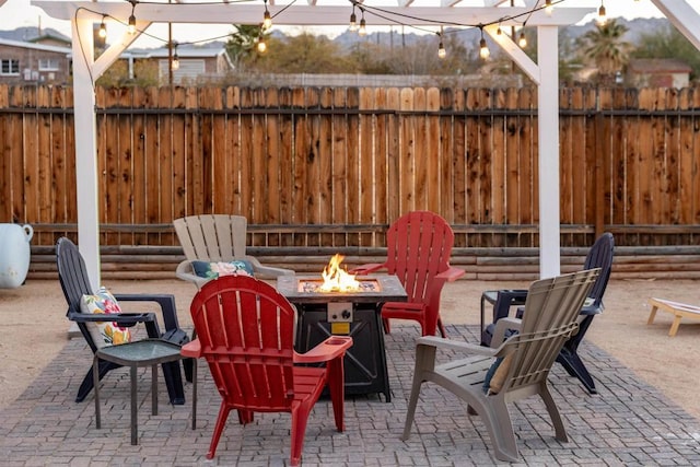 6636 Indian Cove Rd Unit 29, Palms, CA 92277 - view of patio / terrace featuring a fire pit