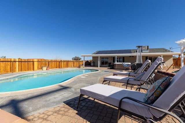 6636 Indian Cove Rd Unit 29, Palms, CA 92277 - view of pool with a fenced backyard and a patio