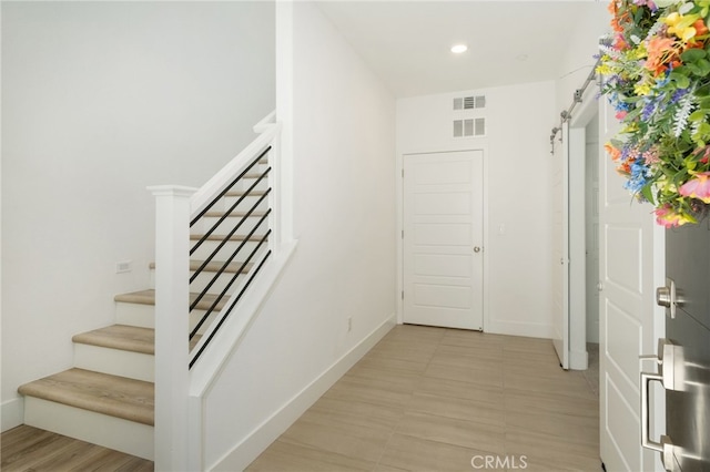 480 W Balsam Ln, Clovis, CA 93611 - hall featuring stairs and recessed lighting