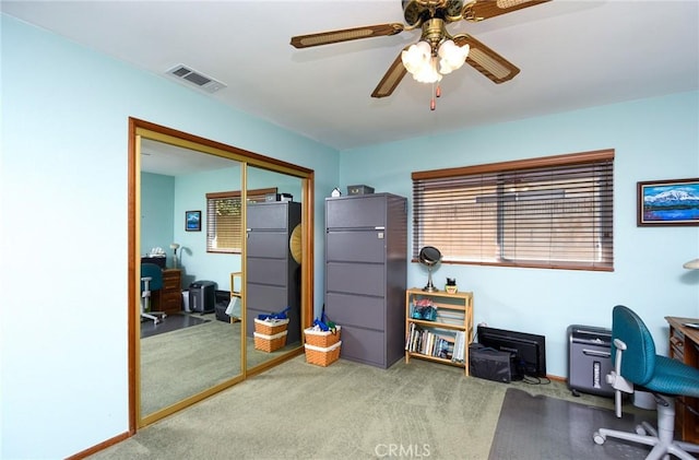 25355 Auld Ave, Hemet, CA 92544 - home office with carpet and ceiling fan