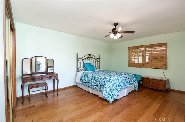 25355 Auld Ave, Hemet, CA 92544 - bedroom featuring light wood finished floors and ceiling fan