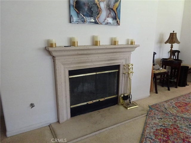 43890 Moccasin Pl, Lancaster, CA 93536 - detailed view of carpet flooring and a glass covered fireplace