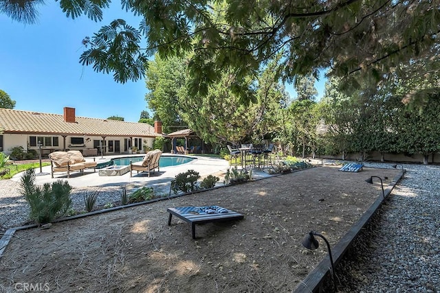 9604 Tunney Ave, Northridge, CA 91324 - swimming pool featuring an outdoor hangout area and a patio
