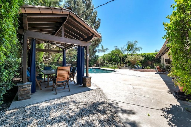 9604 Tunney Ave, Northridge, CA 91324 - view of patio / terrace with a gazebo and an outdoor pool