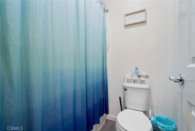 453 Daffodil Dr, Merced, CA 95341 - full bath featuring wood finished floors and a shower with shower curtain