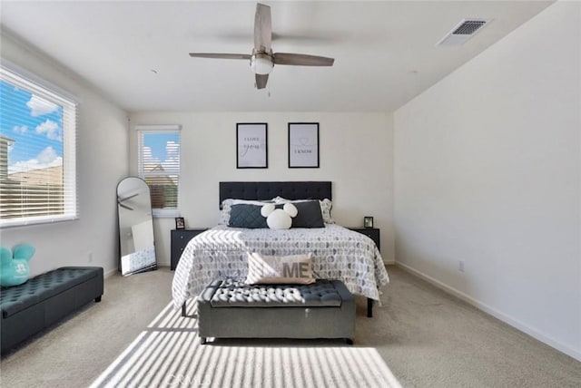453 Daffodil Dr, Merced, CA 95341 - carpeted bedroom with baseboards and ceiling fan