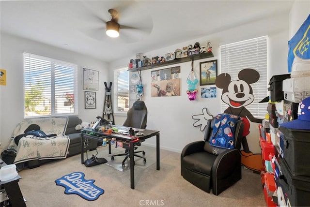 453 Daffodil Dr, Merced, CA 95341 - carpeted office space with ceiling fan