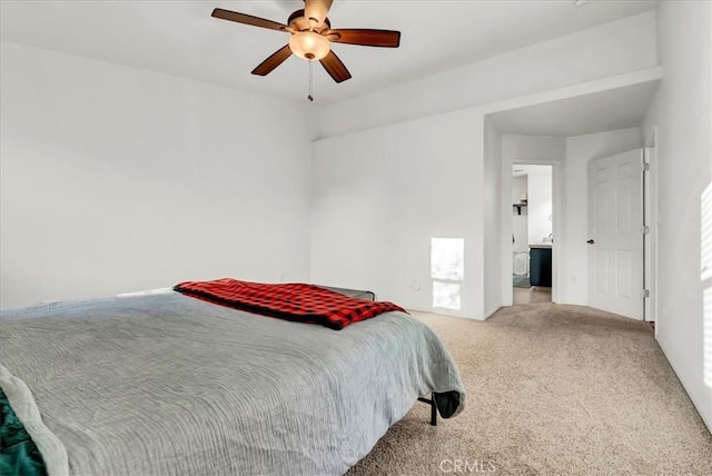 695 Crescent Ln, Lemoore, CA 93245 - carpeted bedroom with a ceiling fan