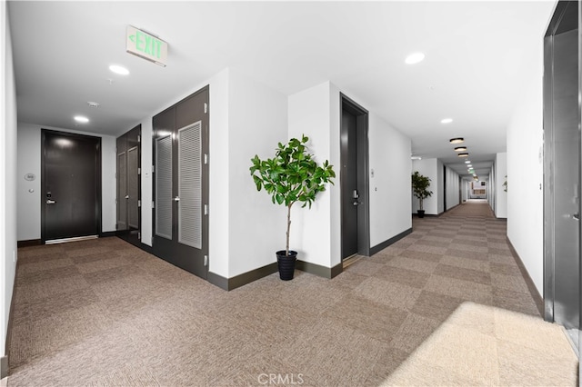 709 E Walnut St Unit 227, Pasadena, CA 91101 - hall featuring carpet floors and recessed lighting