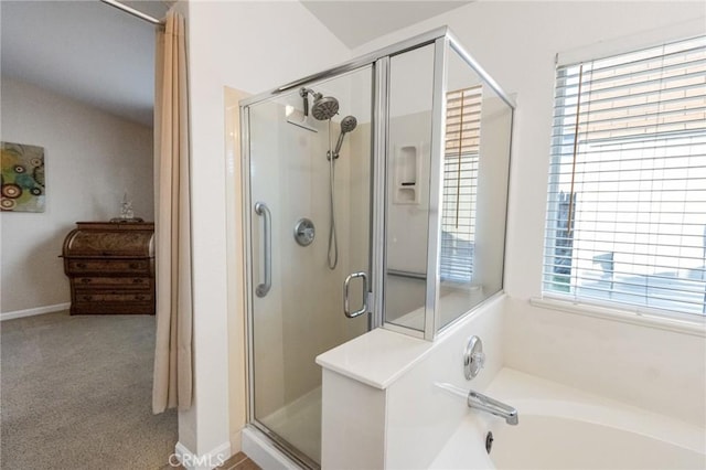 2092 Betsy Ross Ct, Atwater, CA 95301 - bathroom featuring a stall shower and a bath
