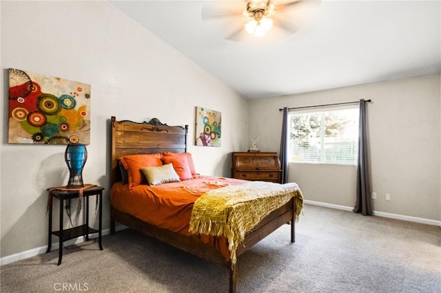 2092 Betsy Ross Ct, Atwater, CA 95301 - carpeted bedroom with vaulted ceiling and a ceiling fan