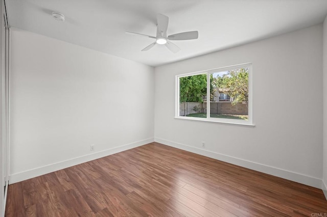 9312 Daisy Ave, Fountain Valley, CA 92708 - empty room featuring wood finished floors, a ceiling fan, and a smoke detector