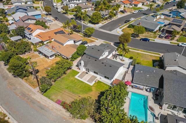 9312 Daisy Ave, Fountain Valley, CA 92708 - aerial perspective of suburban area with a pool area