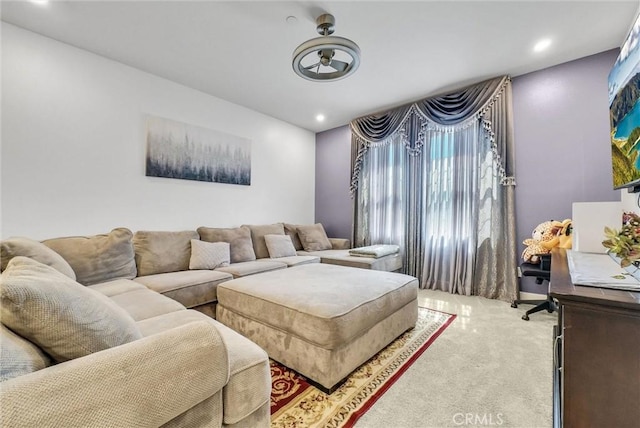 16614 Trailblazer Ave, Chino, CA 91708 - carpeted living area featuring recessed lighting