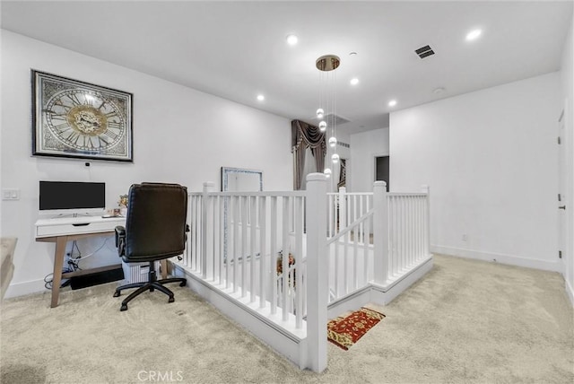 16614 Trailblazer Ave, Chino, CA 91708 - carpeted office space featuring baseboards and recessed lighting