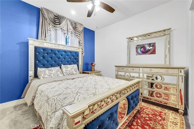16614 Trailblazer Ave, Chino, CA 91708 - carpeted bedroom with a ceiling fan and baseboards