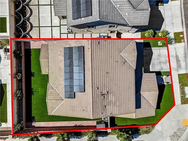 16614 Trailblazer Ave, Chino, CA 91708 - view from above of property featuring property parcel outlined