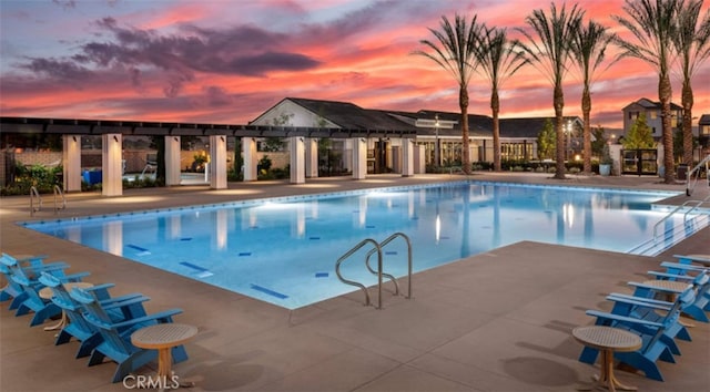 16614 Trailblazer Ave, Chino, CA 91708 - pool at dusk with a community pool