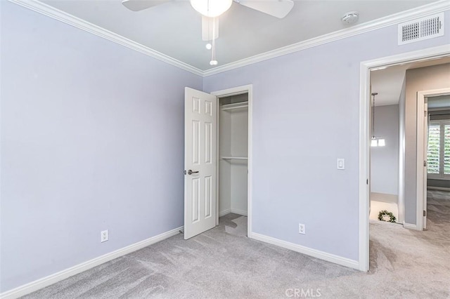 23113 Cherry Ave Unit 15, Lake Forest, CA 92630 - unfurnished bedroom featuring carpet, ornamental molding, a closet, and ceiling fan