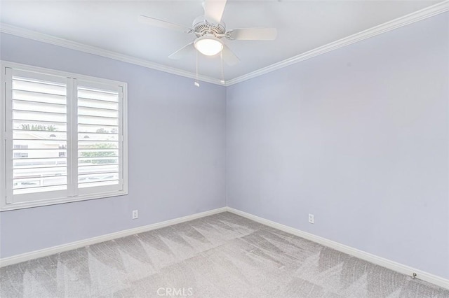 23113 Cherry Ave Unit 15, Lake Forest, CA 92630 - empty room with light carpet, a ceiling fan, and crown molding