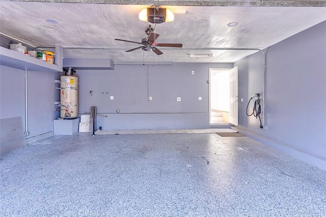 23113 Cherry Ave Unit 15, Lake Forest, CA 92630 - garage with water heater, a garage door opener, and a ceiling fan