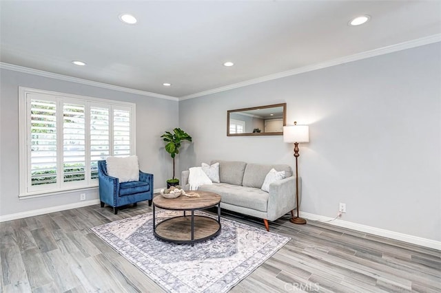 23113 Cherry Ave Unit 15, Lake Forest, CA 92630 - living area with wood finished floors, recessed lighting, and ornamental molding