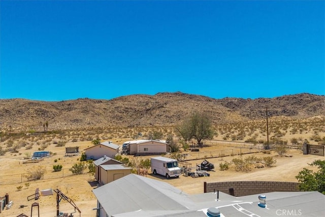 5177 Avenida Del Sol, Joshua Tree, CA 92252 - mountain view featuring a desert landscape and rural landscape