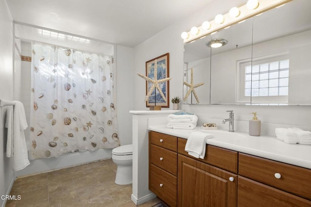 4907 Island View St, Oxnard, CA 93035 - full bathroom with vanity and shower / bathtub combination with curtain