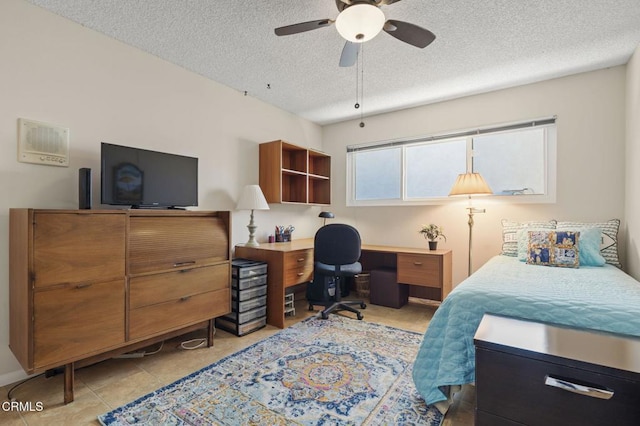 4907 Island View St, Oxnard, CA 93035 - bedroom featuring a textured ceiling and a ceiling fan