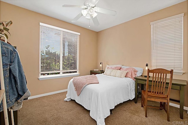 595 S Hidden Trails Rd, Escondido, CA 92027 - bedroom featuring carpet and a ceiling fan