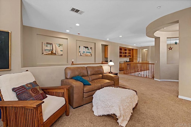 595 S Hidden Trails Rd, Escondido, CA 92027 - carpeted living area with baseboards and recessed lighting