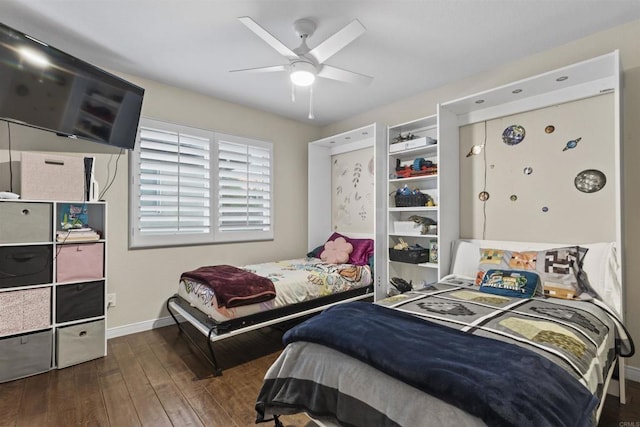 1209 Morgan Hill Dr, Chula Vista, CA 91913 - bedroom with hardwood / wood-style floors and ceiling fan