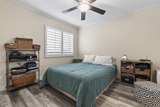 1209 Morgan Hill Dr, Chula Vista, CA 91913 - bedroom featuring crown molding, wood finished floors, and a ceiling fan